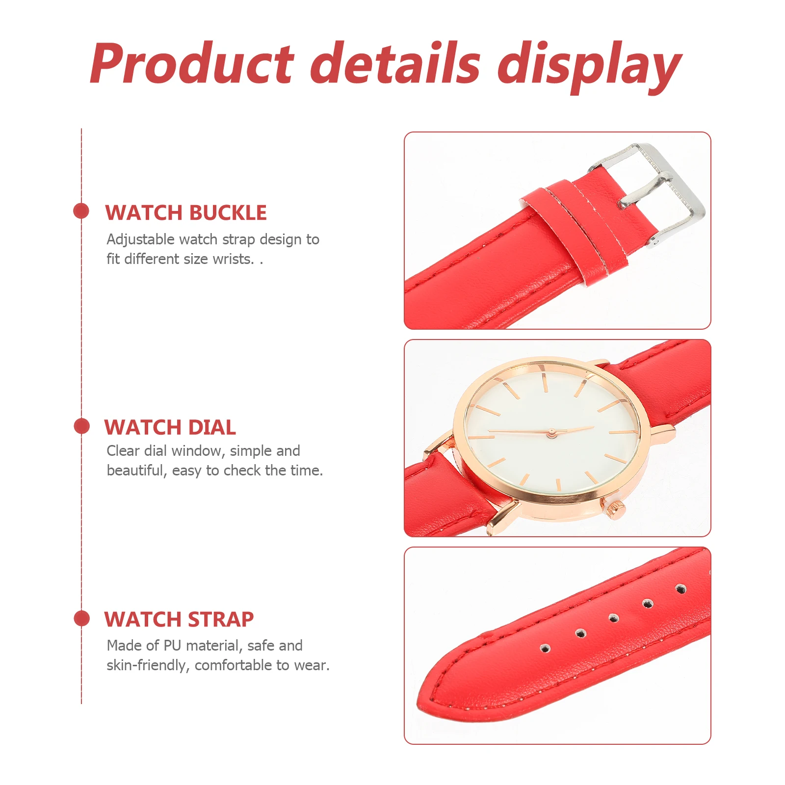 Women Quartz Watches Retro Thin Wrist Strap Watch Red Comfortable Design Elegant Gift Accurate Time Costume Accessory for Women
Women Quartz Watches Retro Thin Wrist Strap Watch Red Comfortable Design Elegant Gift Accurate Time Costume Accessory for Women