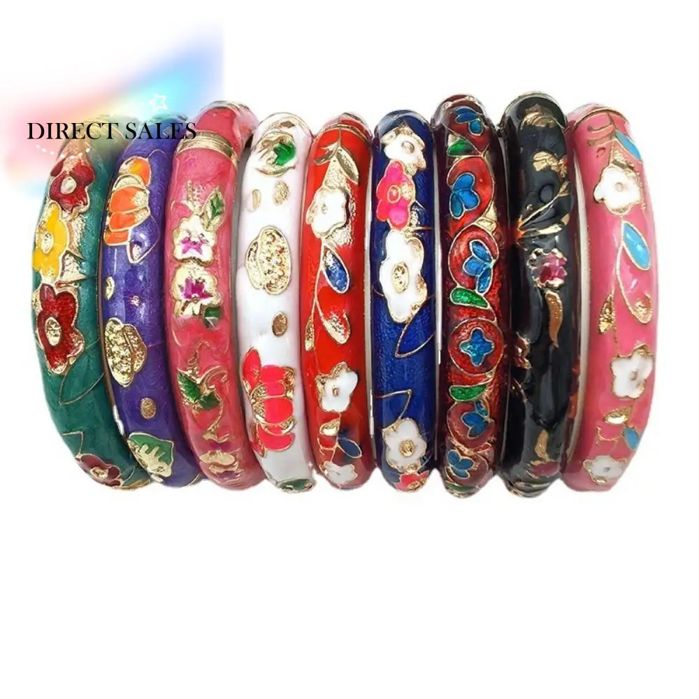 Enamel Chinese Cloisonne Bracelet Double Bangle Traditional Peony Filigree Flower Bangle Classic Chinese Women's Hand Bracelet 
Enamel Chinese Cloisonne Bracelet Double Bangle Traditional Peony Filigree Flower Bangle Classic Chinese Women's Hand Bracelet