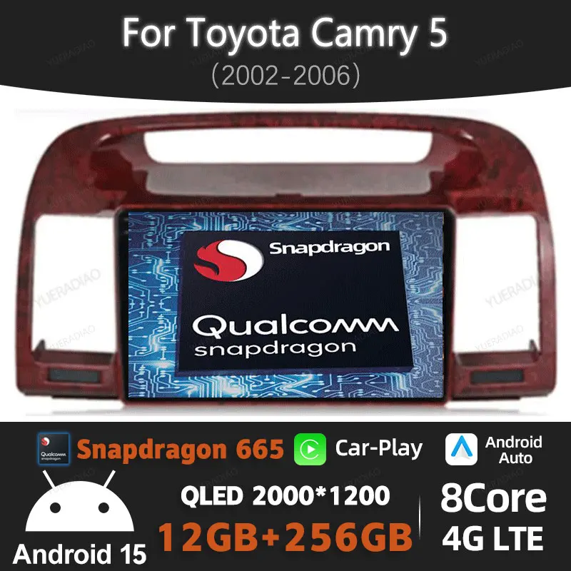 Android 15 Car Radio For Toyota Camry 5 XV 30 2001 - 2006 Qualcomm 2DIN QLED Multimedia Stereo Video Player BT 4G LTE 5G WIFI
Android 15 Car Radio For Toyota Camry 5 XV 30 2001 - 2006 Qualcomm 2DIN QLED Multimedia Stereo Video Player BT 4G LTE 5G WIFI