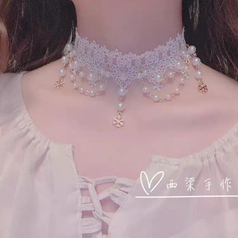Original Handmade White Lace Girl Cute Korean Exquisite Lolita Collar Necklace Y2k Collars for Women
Original Handmade White Lace Girl Cute Korean Exquisite Lolita Collar Necklace Y2k Collars for Women
