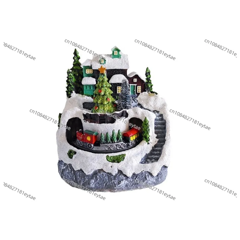 Новая модель с музыкальным поездом будет вращаться, рождественское украшение из смолы, рождественский подарок, светящийся дом
Новая модель с музыкальным поездом будет вращаться, рождественское украшение из смолы, рождественский подарок, светящийся дом