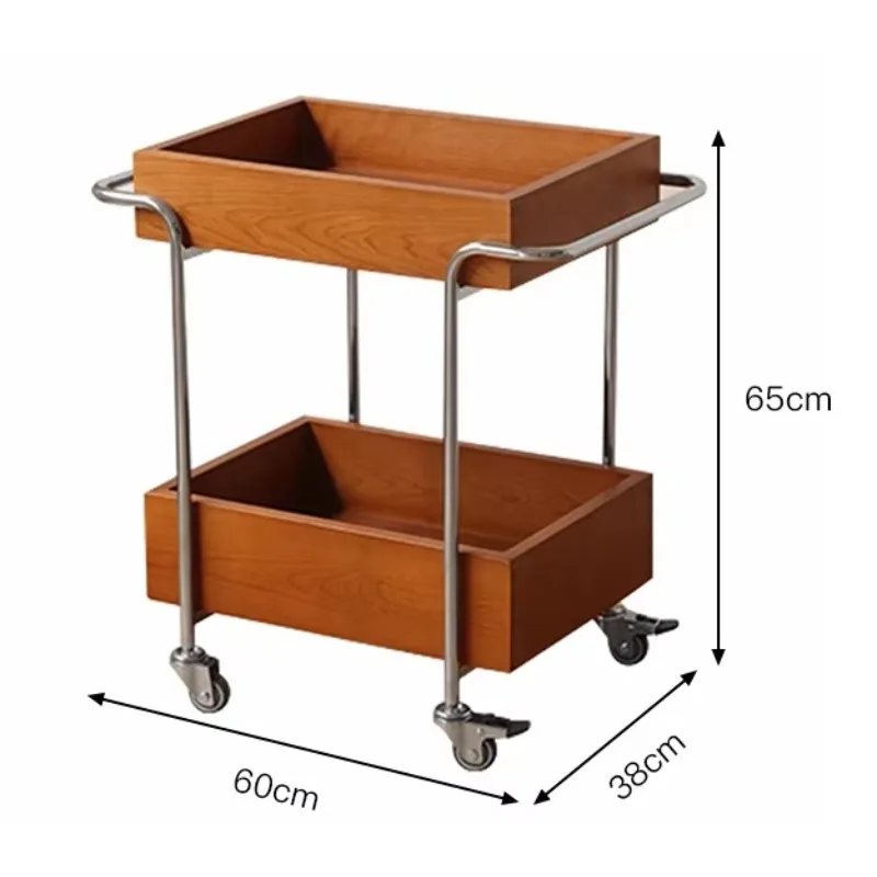 Furniture Modern wooden 2-story rolling storage rack trolley living room sofa side table kitchen trolley storage cart
Furniture Modern wooden 2-story rolling storage rack trolley living room sofa side table kitchen trolley storage cart