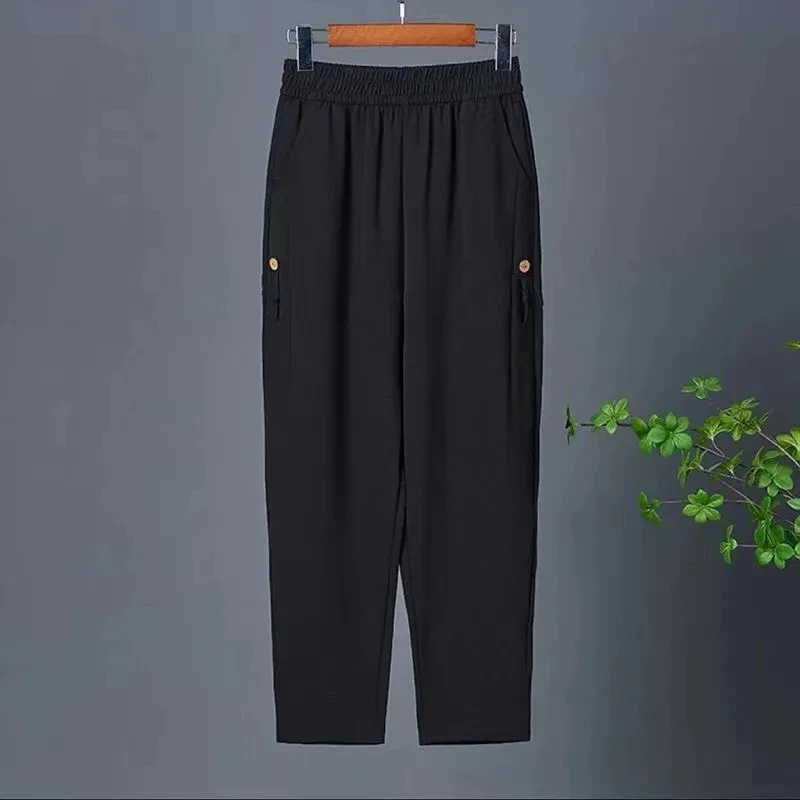 Fall Loose Casual Versatile Women Ankle Length Pants Elastic High Waist Solid Color Simple All-Match Middle aged women Trousers
Fall Loose Casual Versatile Women Ankle Length Pants Elastic High Waist Solid Color Simple All-Match Middle aged women Trousers