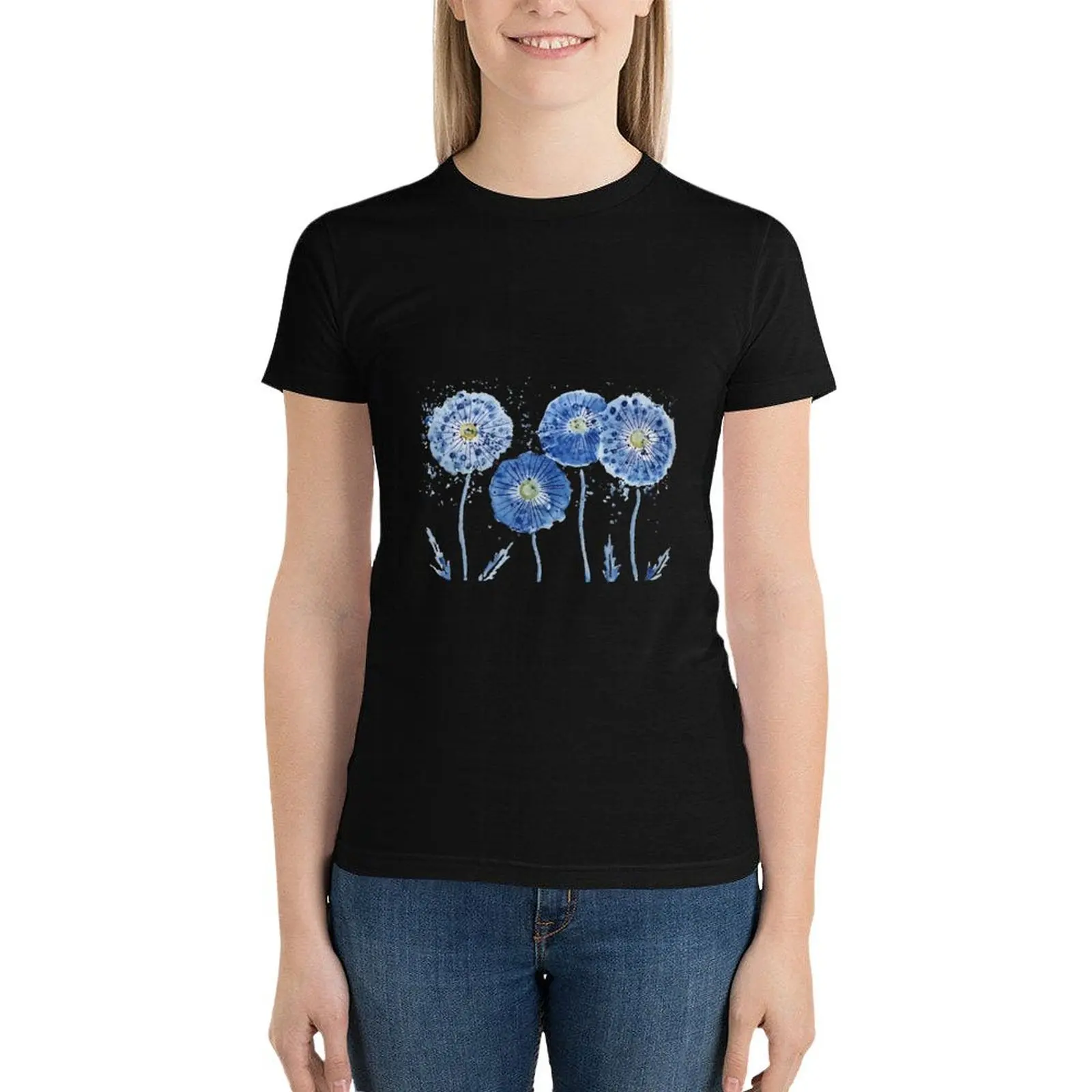 abstract blue indigo dandelion watercolor T-Shirt anime clothes summer clothes summer tops t shirts for Women
abstract blue indigo dandelion watercolor T-Shirt anime clothes summer clothes summer tops t shirts for Women
