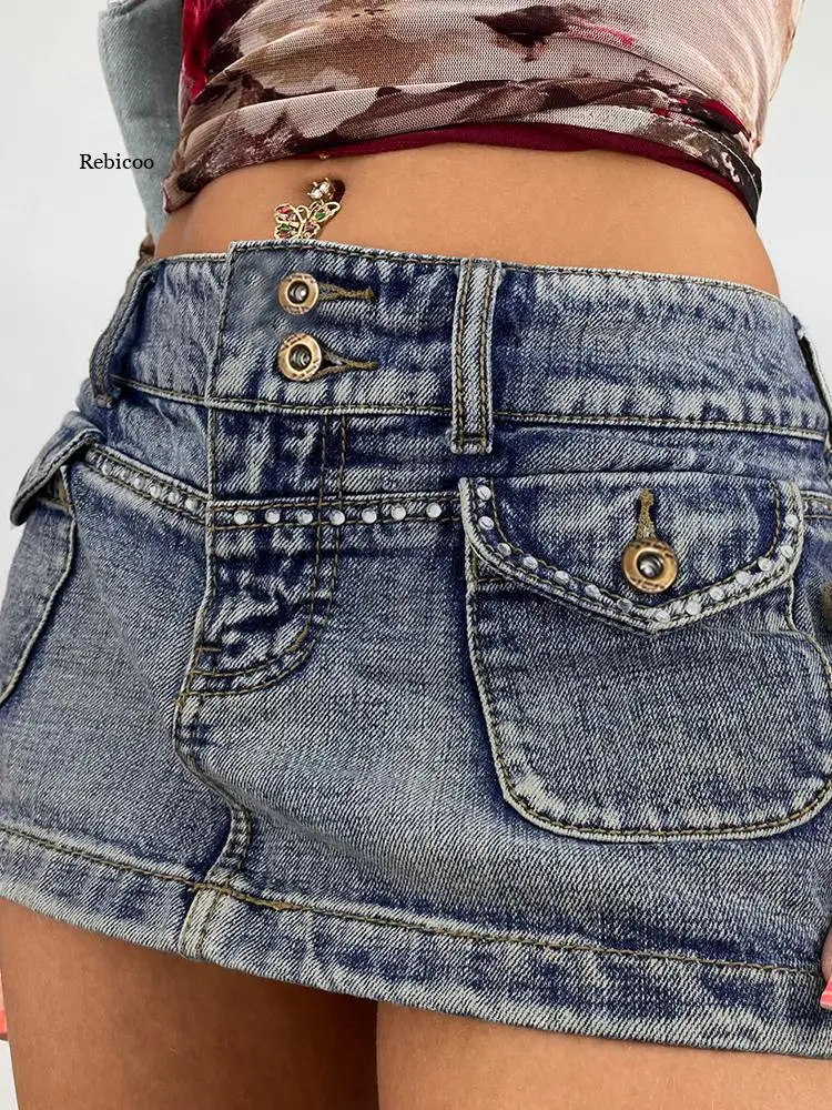 Women'S Jeans Skirt Vintage Low Waist Mini Skirt Korean Harajuku Short Denim Skirt Straight Sexy Summer Streetwear
Women'S Jeans Skirt Vintage Low Waist Mini Skirt Korean Harajuku Short Denim Skirt Straight Sexy Summer Streetwear