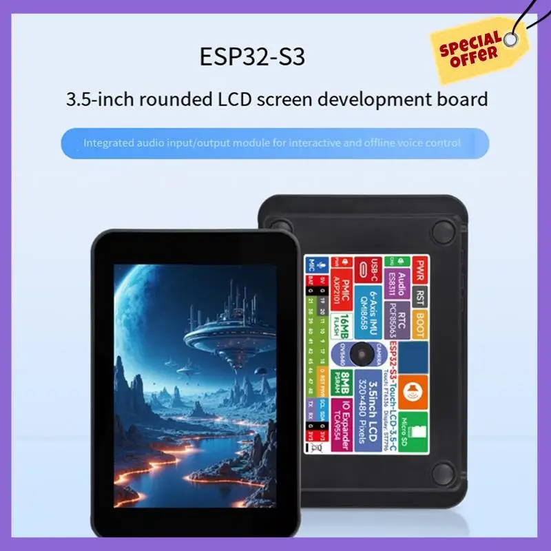 -A96Z ESP32-S3 Плата разработки 3,5-дюймового ЖК-экрана поддерживает Wi-Fi, Bluetooth, AI, распознавание голоса IPS 320X480
-A96Z ESP32-S3 Плата разработки 3,5-дюймового ЖК-экрана поддерживает Wi-Fi, Bluetooth, AI, распознавание голоса IPS 320X480