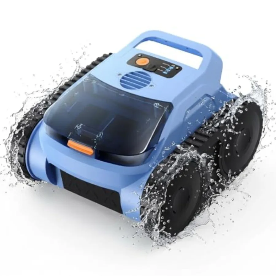 Automatic Robotic Pool Vacuum Cleaner, Cordless Pool Vacuum Robot for Inground and Above Ground Pools, 4800GPH Suction Cleans F
Automatic Robotic Pool Vacuum Cleaner, Cordless Pool Vacuum Robot for Inground and Above Ground Pools, 4800GPH Suction Cleans F