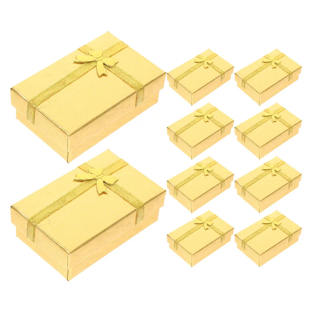 10pcs Jewelry Boxes for Rings Earrings Necklaces Party Favors Christmas Gift Packaging Empty Storage Present Bowknot Heart
10pcs Jewelry Boxes for Rings Earrings Necklaces Party Favors Christmas Gift Packaging Empty Storage Present Bowknot Heart