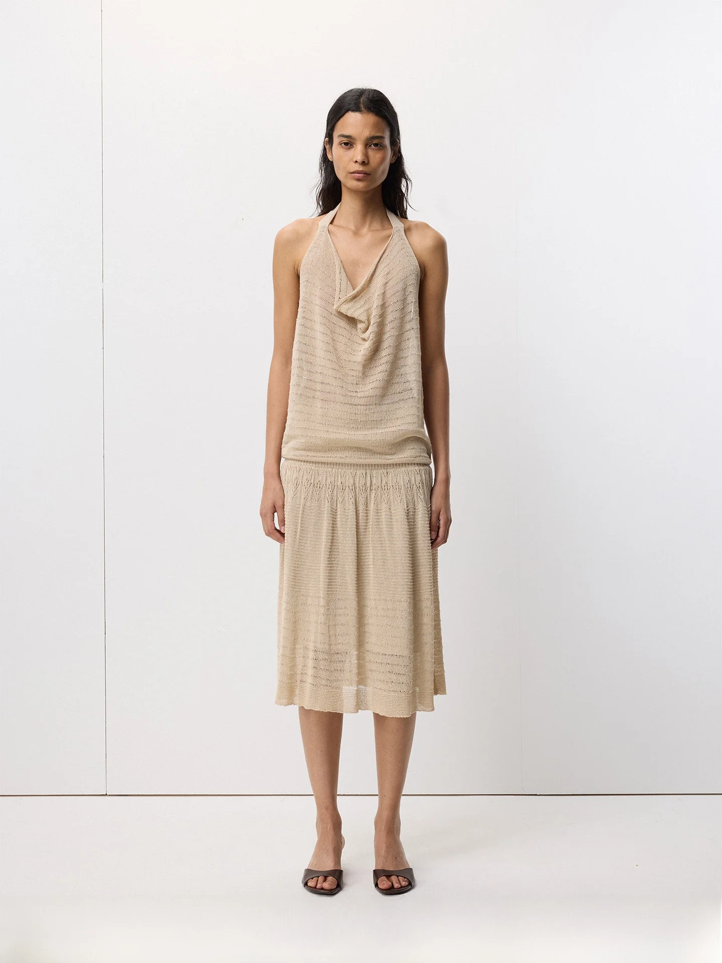 Lightweight Linen Blend Hollow Weave Design Loose Fit Half Skirt Women's mid Waist A-Line Skirt Elastic Waist Summer New
Lightweight Linen Blend Hollow Weave Design Loose Fit Half Skirt Women's mid Waist A-Line Skirt Elastic Waist Summer New