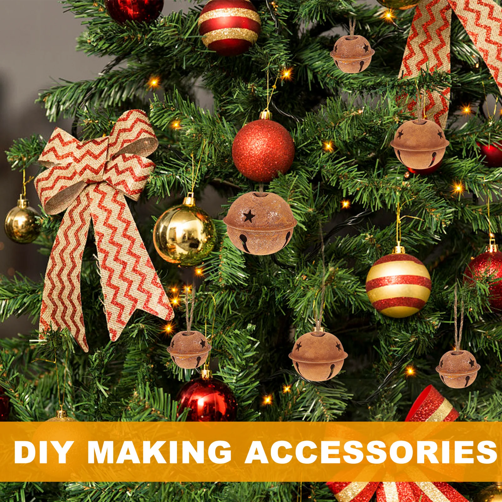 30 pcs Christmas Bell Decorations Set 10M Rope Hanging Jingle Bells For Tree Window Wall Wreath Ceiling Holiday Party Decor
30 pcs Christmas Bell Decorations Set 10M Rope Hanging Jingle Bells For Tree Window Wall Wreath Ceiling Holiday Party Decor