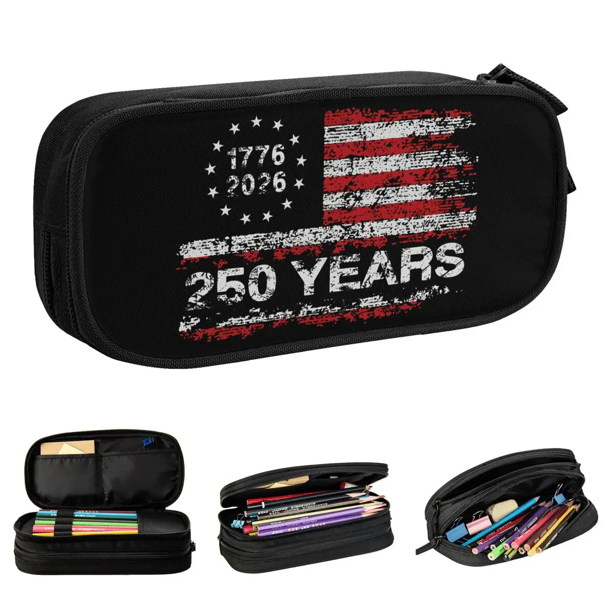 250 Years America Anniversary 250th Freedom Pencil Cases Pencil Pouch Pen for Student Bag Students School Zipper Stationery
250 Years America Anniversary 250th Freedom Pencil Cases Pencil Pouch Pen for Student Bag Students School Zipper Stationery