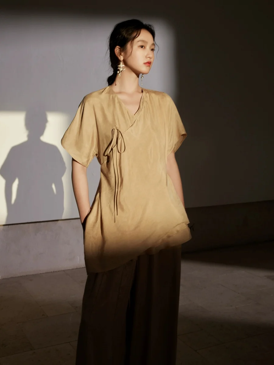 Ready-to-Wear Dyed 3D Tailored Copper Ammonia Silk Asymmetric Design ort Sve Top Women's Busin Casual irt
Ready-to-Wear Dyed 3D Tailored Copper Ammonia Silk Asymmetric Design ort Sve Top Women's Busin Casual irt