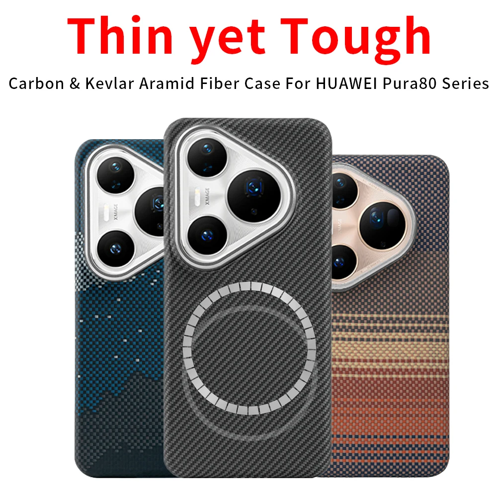 For huawei pura 80 ultra/Pura 80 Pro+/Pura 80 Pro/Pura 80 carbon case aramid fiber kevlar fabric thin hard cover magnetic balck
For huawei pura 80 ultra/Pura 80 Pro+/Pura 80 Pro/Pura 80 carbon case aramid fiber kevlar fabric thin hard cover magnetic balck