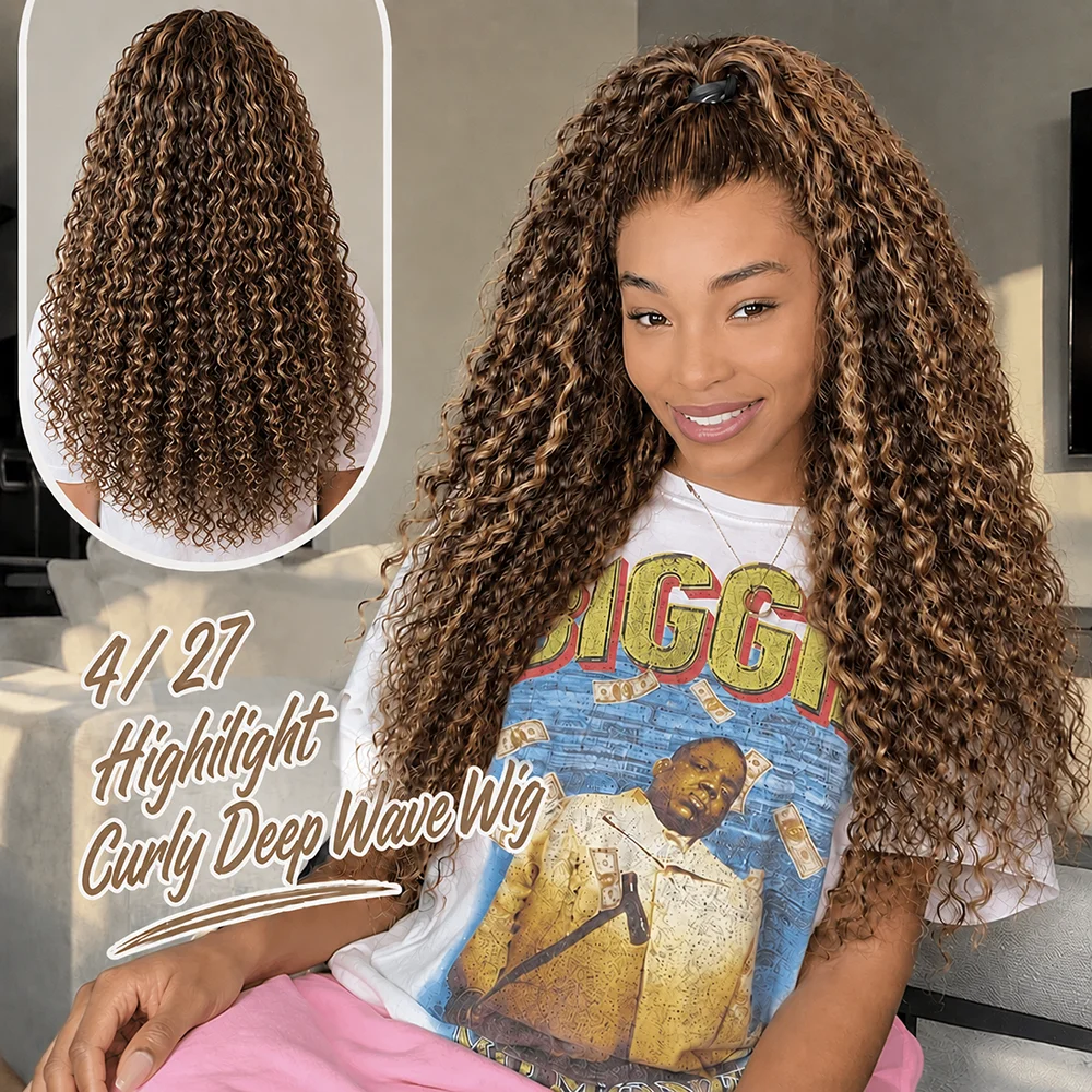 Highlight 4/27 Brazilian Curly Deep Wave Lace Front Wig 13x6 HD Transparent Lace Frontal Human Hair Wigs 360 Full Lace Glueless Deep Wave Wigs Human Hair
Highlight 4/27 Brazilian Curly Deep Wave Lace Front Wig 13x6 HD Transparent Lace Frontal Human Hair Wigs 360 Full Lace Glueless Deep Wave Wigs Human Hair
