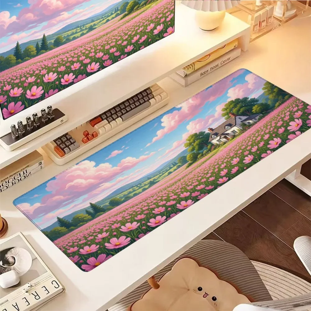 Pink flower field mouse pad with a rural cottage pattern alfombrillas gaming desk organizers and trays pc accessories
Pink flower field mouse pad with a rural cottage pattern alfombrillas gaming desk organizers and trays pc accessories