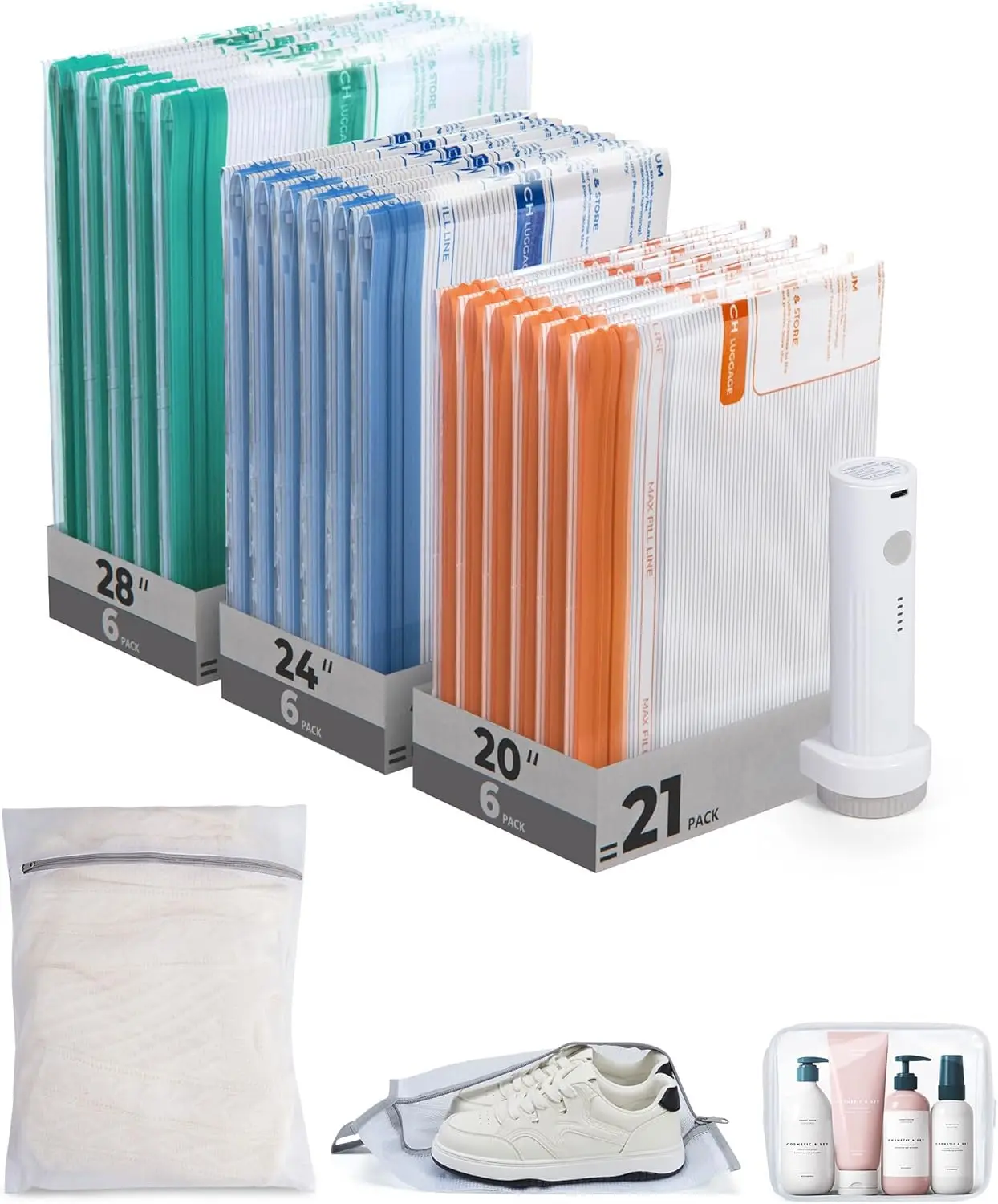 Перезаряжаемые вакуумные пакеты для хранения, 21 упаковка портативного компактного пространства для путешествий и дома, компрессионные одеяла для одежды
Перезаряжаемые вакуумные пакеты для хранения, 21 упаковка портативного компактного пространства для путешествий и дома, компрессионные одеяла для одежды