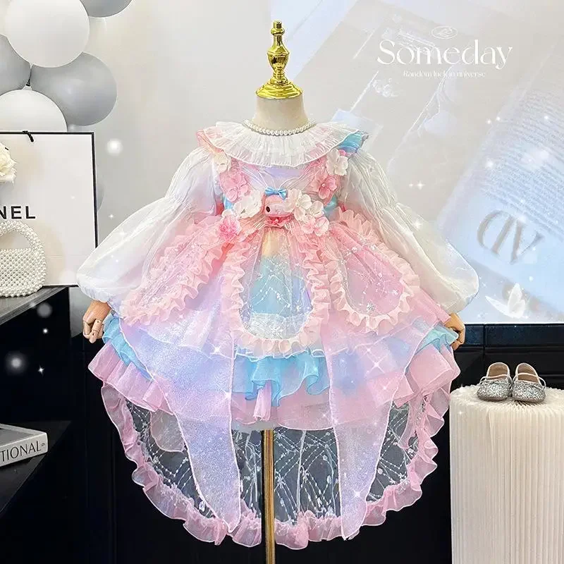 Платье «Моя мелодия Лолита» в стиле аниме, пышная юбка для девочек, юбка-тортик, газовая юбка, платье принцессы, танцевальная летняя одежда, детский праздничный подарок
Платье «Моя мелодия Лолита» в стиле аниме, пышная юбка для девочек, юбка-тортик, газовая юбка, платье принцессы, танцевальная летняя одежда, детский праздничный подарок