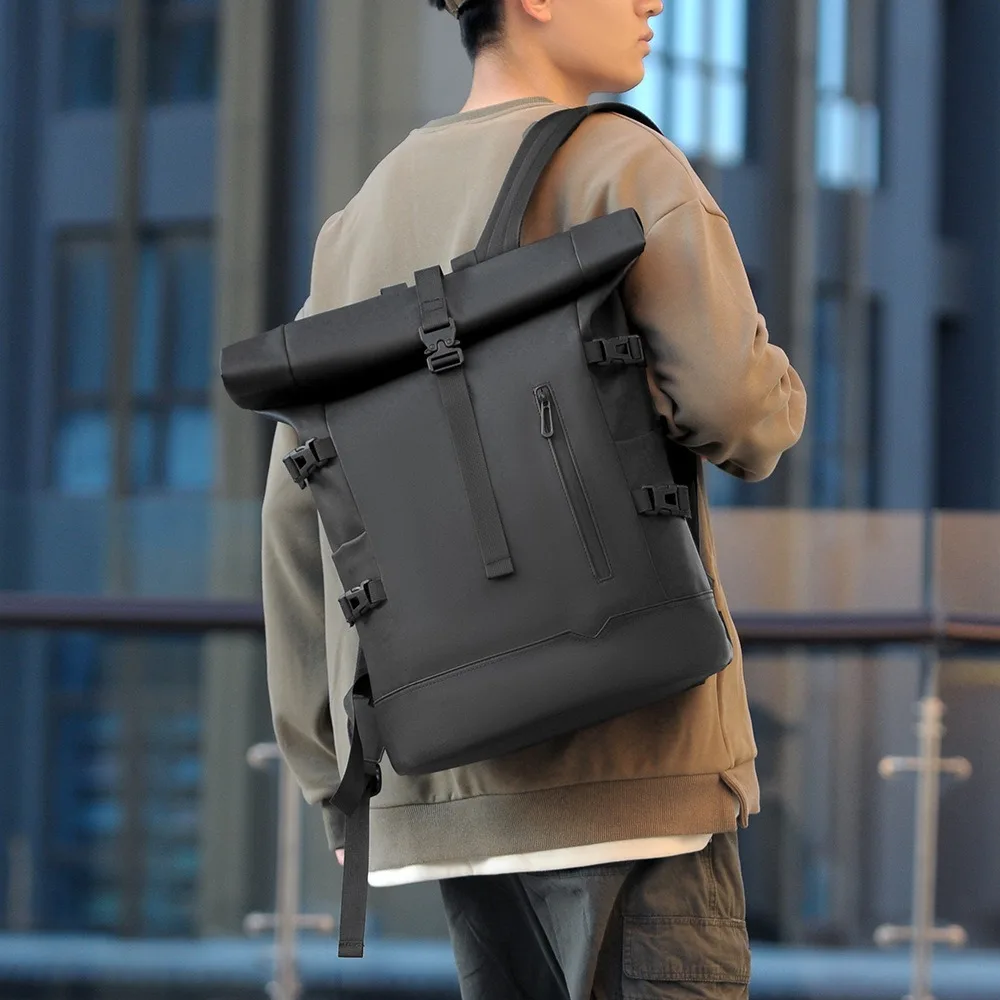 Men's Stylish Business Backpack Large Capacity Roll Top Rucksack for Travel Work Casual Essential
Men's Stylish Business Backpack Large Capacity Roll Top Rucksack for Travel Work Casual Essential
