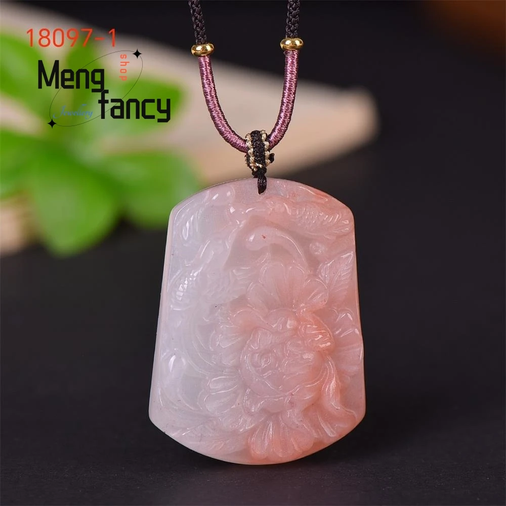 Exquisite Populor Jewellery Natural Golden Silk Jade Pink Boutique Peach Blossom Stuffed Flower Blossom Premium Pendant Mascots
Exquisite Populor Jewellery Natural Golden Silk Jade Pink Boutique Peach Blossom Stuffed Flower Blossom Premium Pendant Mascots