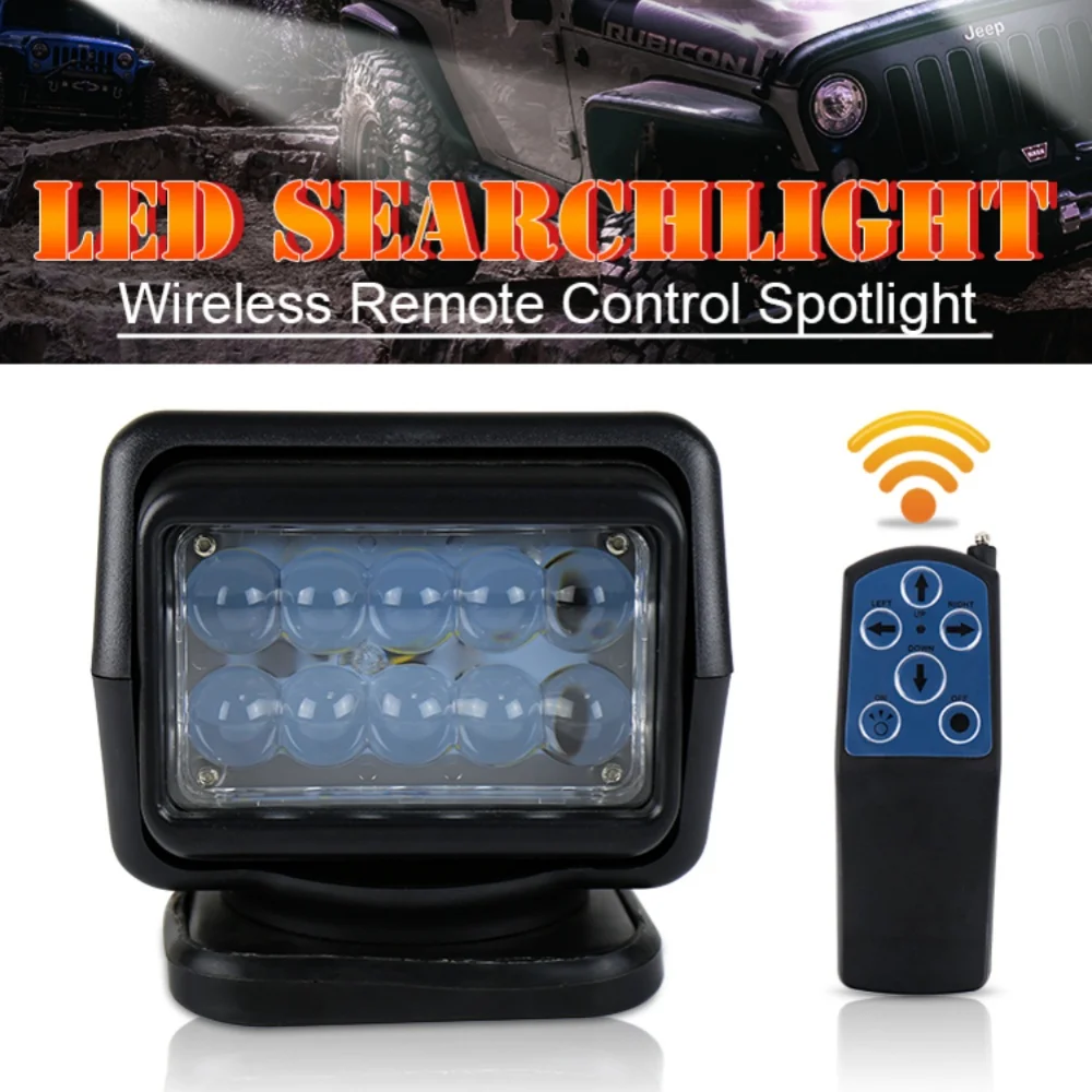 POVTOR 50W Wireless Remote Control LED Search Light for Off Road Vehicle Jeep 4x4 Boat
POVTOR 50W Wireless Remote Control LED Search Light for Off Road Vehicle Jeep 4x4 Boat