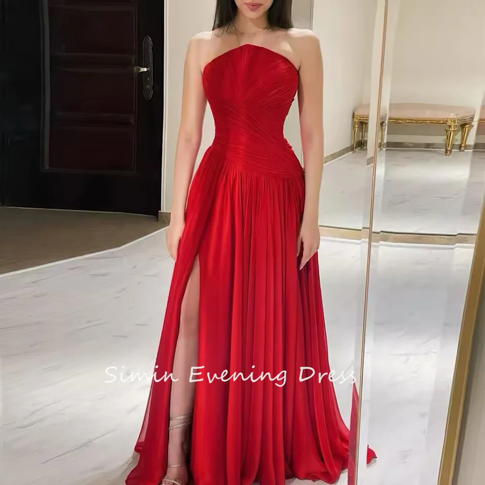 Simin فستانس Customized A-line Strapless Saudi Split Ruffle Sleeveless Prom Gown Evening Elegant Party dresses for women 2024
Simin فستانس Customized A-line Strapless Saudi Split Ruffle Sleeveless Prom Gown Evening Elegant Party dresses for women 2024