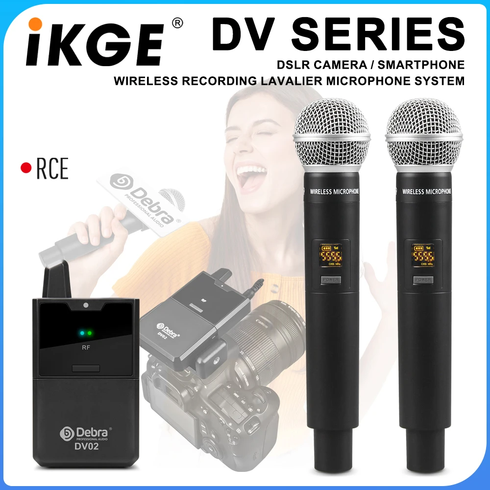 DV01/02 UHF wireless lavalier/handheld microphone, multi-band selectable, suitable for cell phone, DSLR camera field recording
DV01/02 UHF wireless lavalier/handheld microphone, multi-band selectable, suitable for cell phone, DSLR camera field recording