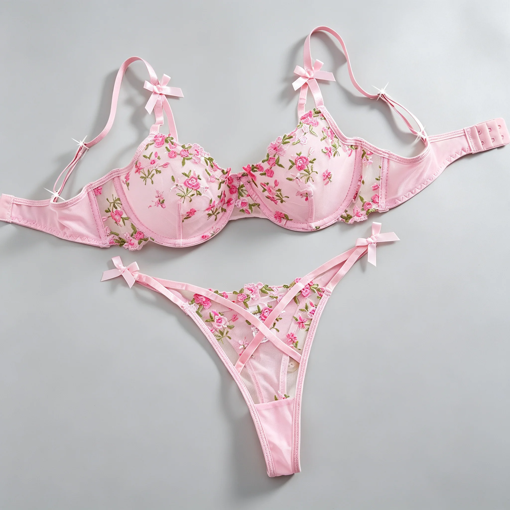 Sexy Lingerie Sets for Women Lace See Through Mesh Floral Embroidery Bralette Bra and Brief Set Underwear Intimate
Sexy Lingerie Sets for Women Lace See Through Mesh Floral Embroidery Bralette Bra and Brief Set Underwear Intimate