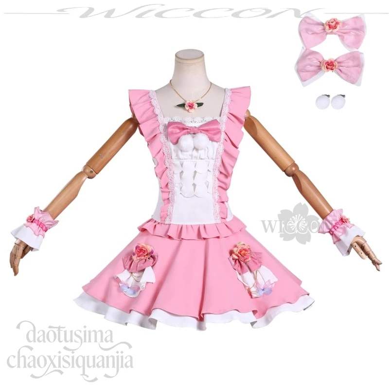 Aikatsu Anime Nijino Yume Kawaii Elf Cosplay Outfit Pink Cake Dress Flower Necklace Sweet Lolita Style For Roleplay Halloween
Aikatsu Anime Nijino Yume Kawaii Elf Cosplay Outfit Pink Cake Dress Flower Necklace Sweet Lolita Style For Roleplay Halloween