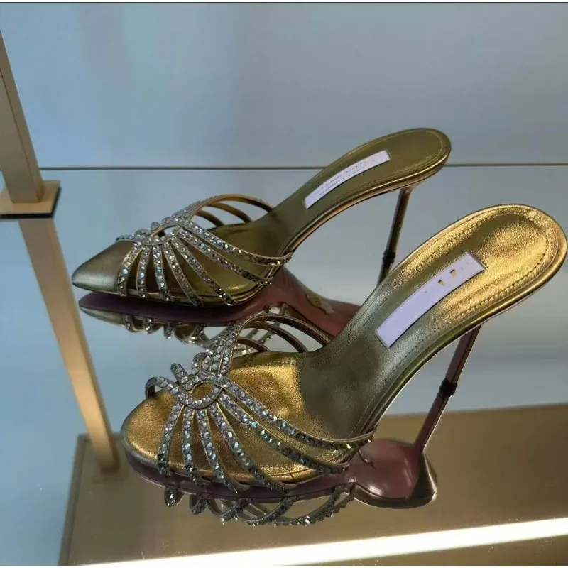 New Women's Shoes Exquisite Rhinestone High Heeled Sandals for Woman Luxury Banquet Wedding Shoes Designer Shoes Sandalias Mujer
New Women's Shoes Exquisite Rhinestone High Heeled Sandals for Woman Luxury Banquet Wedding Shoes Designer Shoes Sandalias Mujer
