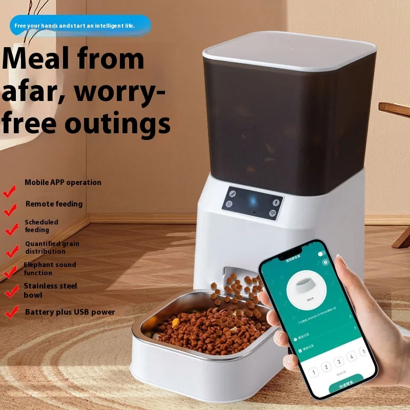 4.5L Smart Pet Feeder with Screen - Two-Way Video, Timer & APP Control, Dual Power Supply, Auto Food Dispenser for Cats/Dogs
4.5L Smart Pet Feeder with Screen - Two-Way Video, Timer & APP Control, Dual Power Supply, Auto Food Dispenser for Cats/Dogs