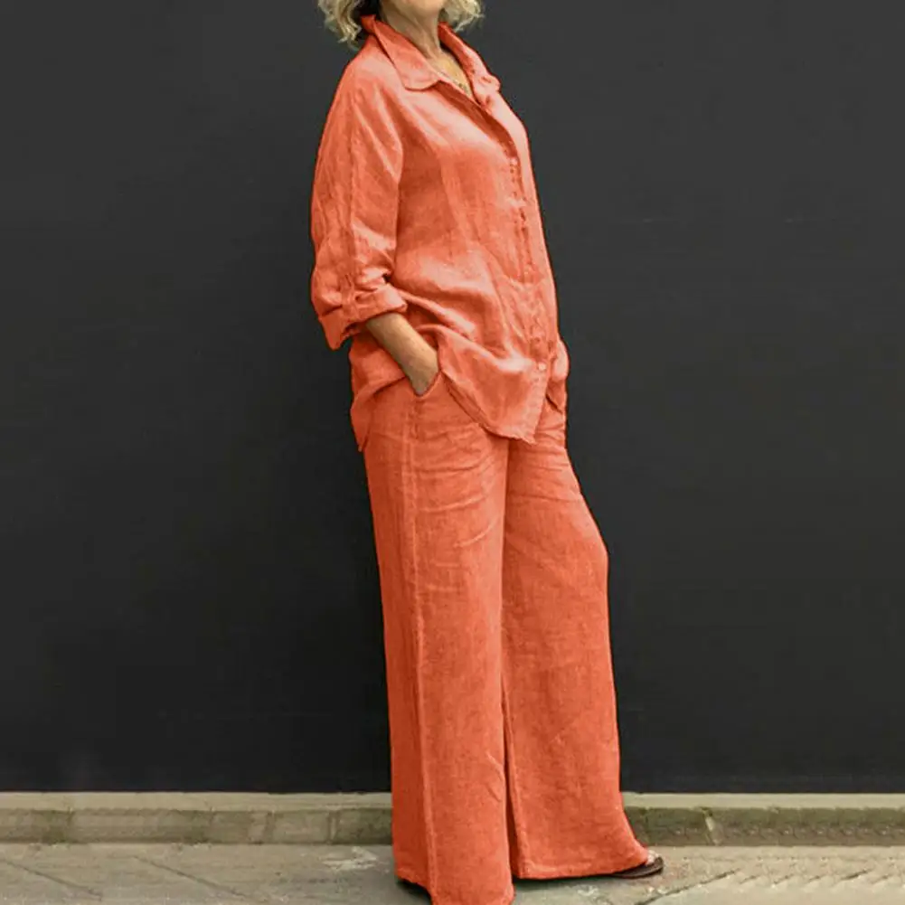 Cotton Linen Women Shirt Pants Loose Long Sleeve Single-breasted Shirt Straight Wide Leg Pants Set Casual Outfit костюм женский
Cotton Linen Women Shirt Pants Loose Long Sleeve Single-breasted Shirt Straight Wide Leg Pants Set Casual Outfit костюм женский