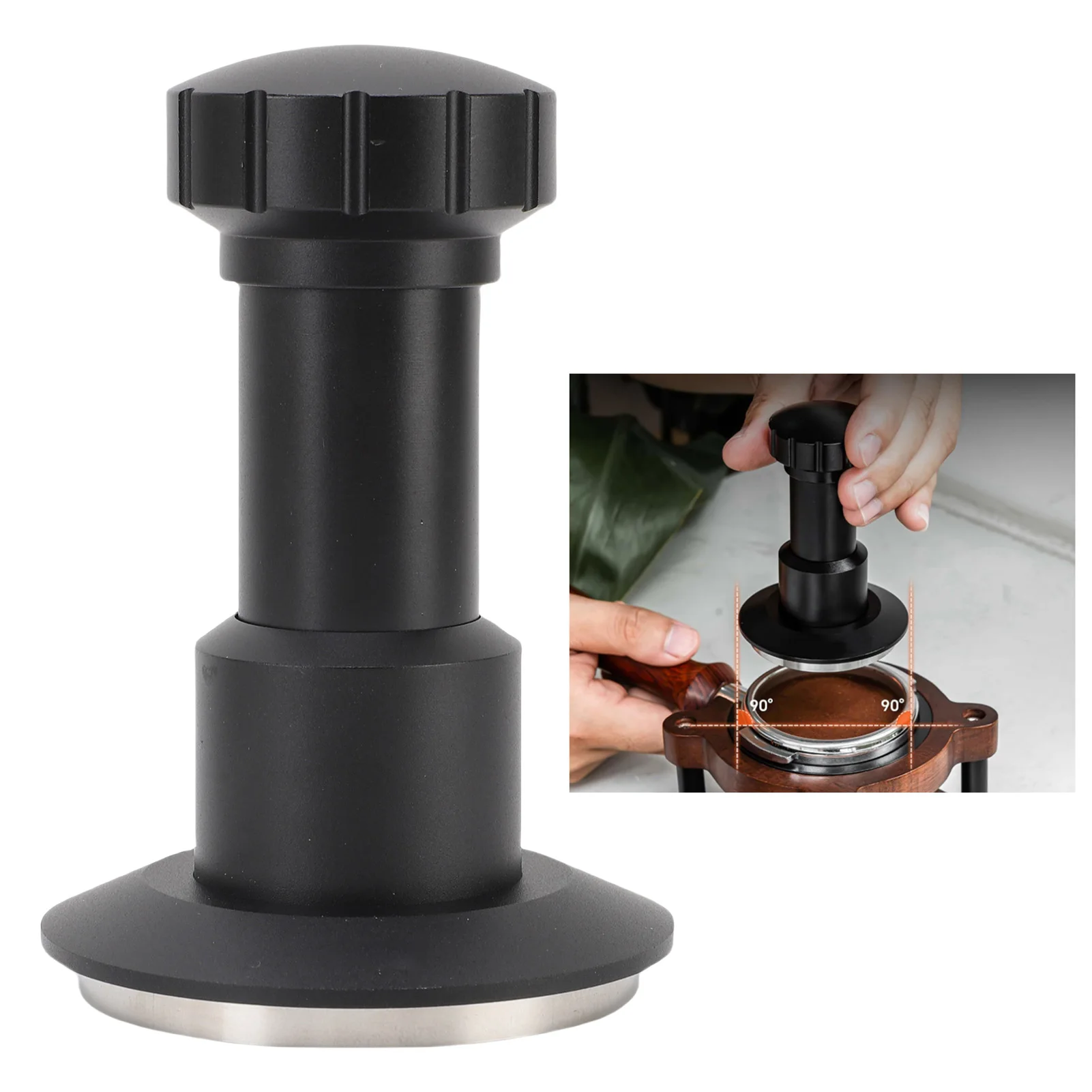 Impact Coffee Tamper With Sound Feedback 4 Spring Loaded Coffee Hand Tamper 304 Stainless Steel Base Aluminum Alloy 58mm
Impact Coffee Tamper With Sound Feedback 4 Spring Loaded Coffee Hand Tamper 304 Stainless Steel Base Aluminum Alloy 58mm