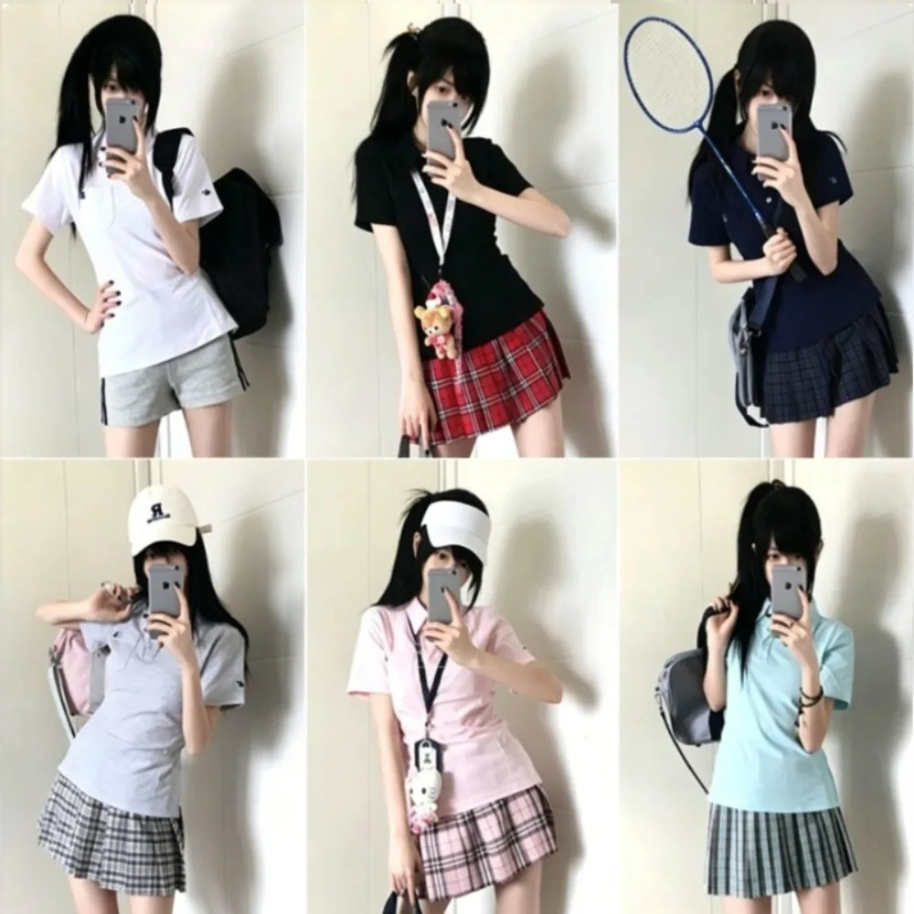 Japanese College Embroidered Polo Shirt for Women, New Short Sleeve School Uniform, Ideal for Daily Campus Wear & Anime Cosplay
Japanese College Embroidered Polo Shirt for Women, New Short Sleeve School Uniform, Ideal for Daily Campus Wear & Anime Cosplay
