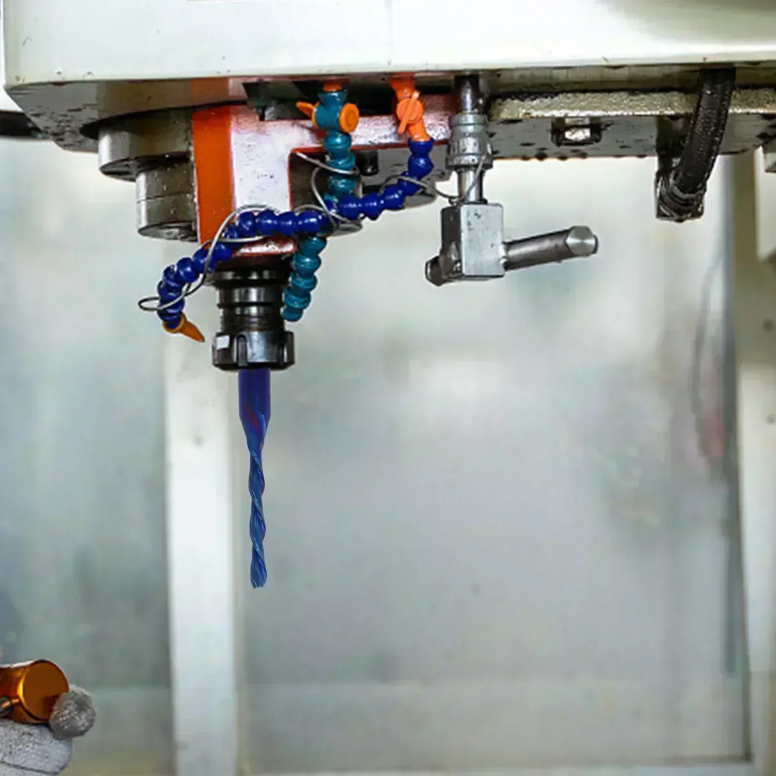 Straight Shank Carbide Milling Cutter, 6.35mm And 3mm Inserts, 1 Pc Straight Blade Nanos Blue Coated Carbide Milling Cutter
Straight Shank Carbide Milling Cutter, 6.35mm And 3mm Inserts, 1 Pc Straight Blade Nanos Blue Coated Carbide Milling Cutter