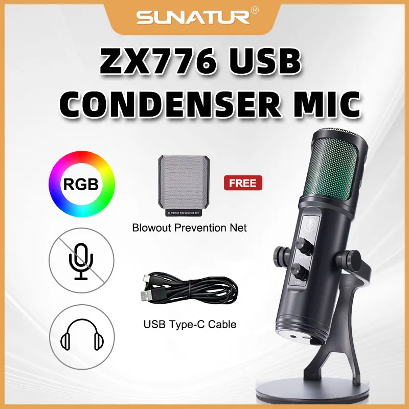 SUNATUR High-Quality Microphone for PC Table Streaming Bluetooth Compatible Studio Recording Equipment Ideal for iPhone & Typec
SUNATUR High-Quality Microphone for PC Table Streaming Bluetooth Compatible Studio Recording Equipment Ideal for iPhone & Typec