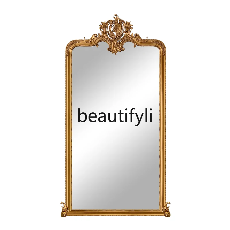 French decorative full-length mirror, living room cloakroom, oversized art entrance fitting, retro full-length mirror
French decorative full-length mirror, living room cloakroom, oversized art entrance fitting, retro full-length mirror