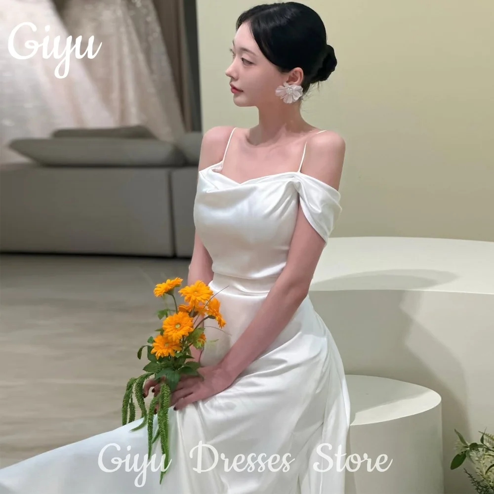 Giyu Elegant Spaghetti Strap A-line Wedding Dresses Soft Stain Korea Photoshoot Bridal Gowns Floor-Length Customized 웨딩드레스 2025
Giyu Elegant Spaghetti Strap A-line Wedding Dresses Soft Stain Korea Photoshoot Bridal Gowns Floor-Length Customized 웨딩드레스 2025