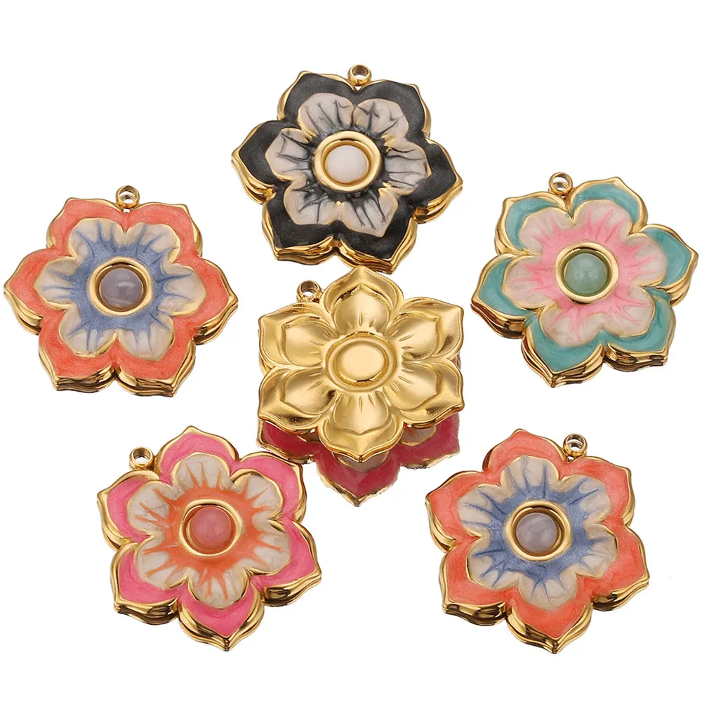 Mix 4PCS/LOT Stainless Steel Charms Enamel Black Flower Charm PVD Gold Plated Metal Earring Necklace Bracelet Jewelry Making
Mix 4PCS/LOT Stainless Steel Charms Enamel Black Flower Charm PVD Gold Plated Metal Earring Necklace Bracelet Jewelry Making