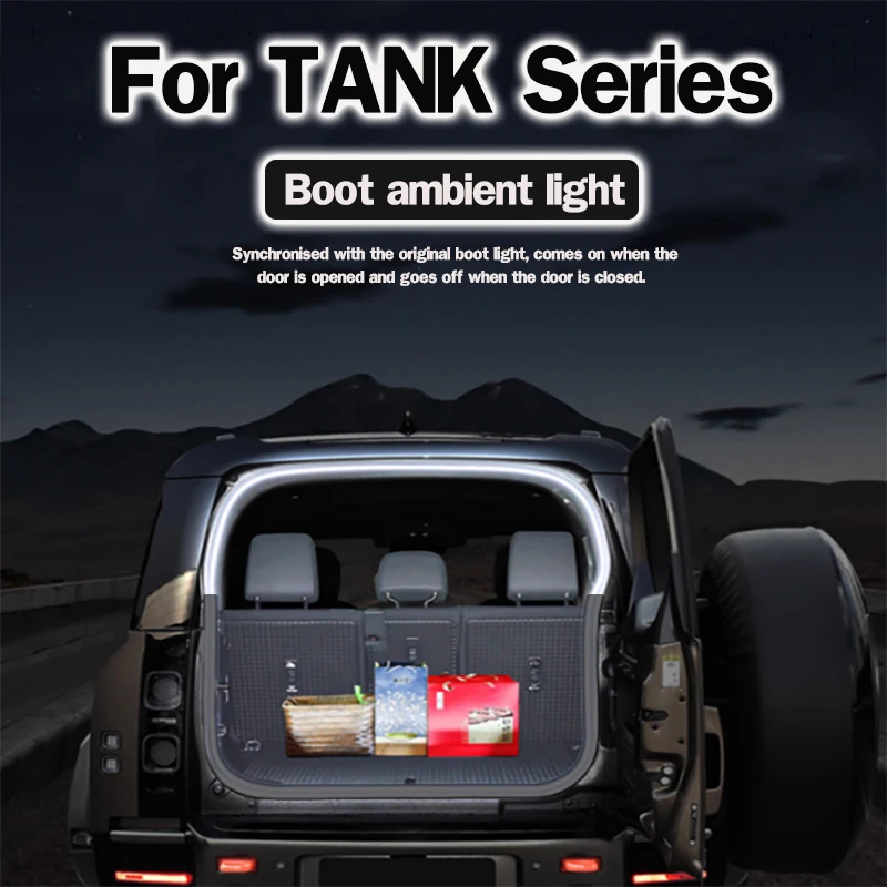 For TANK300/400/500 Trunk LED Lighting Luggage compartment LED Ambient Light TANK Trunk LED Light Strip Retrofit Accessories
For TANK300/400/500 Trunk LED Lighting Luggage compartment LED Ambient Light TANK Trunk LED Light Strip Retrofit Accessories