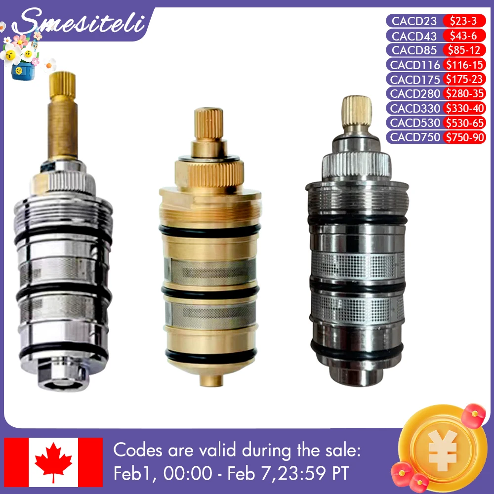 Brass Thermostatic Shower Cartridge Replacement Control Temperature Of Bathroom Shower Tap Valve Spare Repair Kit
Brass Thermostatic Shower Cartridge Replacement Control Temperature Of Bathroom Shower Tap Valve Spare Repair Kit