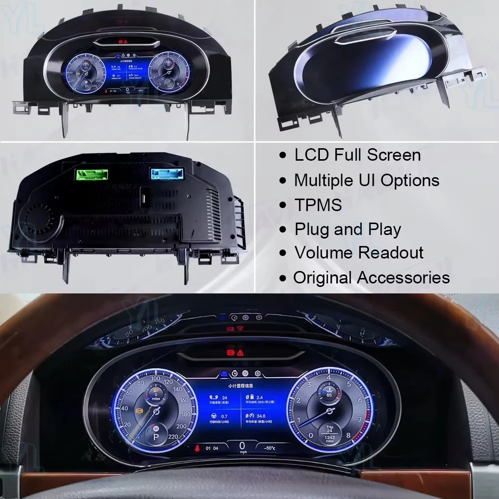 LCD Digital Cluster For VW Touareg 2003-2010 Linux Instrument Panel 12.3 Inches Display Screen Dashboard Cockpit Speedometer
LCD Digital Cluster For VW Touareg 2003-2010 Linux Instrument Panel 12.3 Inches Display Screen Dashboard Cockpit Speedometer