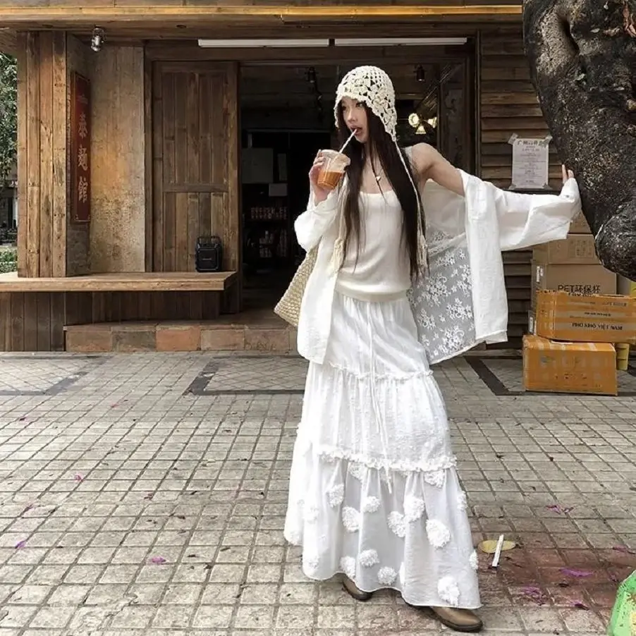 French White Flower Tennis Cake Skirt Women 2025 Summer New Niche Design Long Skirt Skirt
French White Flower Tennis Cake Skirt Women 2025 Summer New Niche Design Long Skirt Skirt