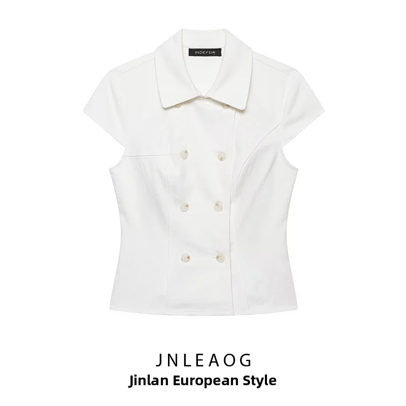 Fashionable Versatile Short Sleeve Shirt Women's Summer New Style JNLEAOG Waist-Cinching Double Button Design Breathable Poly...
Fashionable Versatile Short Sleeve Shirt Women's Summer New Style JNLEAOG Waist-Cinching Double Button Design Breathable Poly...