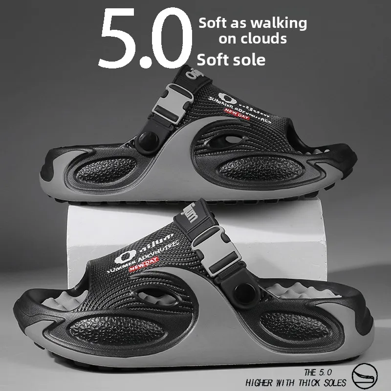 Men's Summer Outdoor Slippers Soft Bottom Anti-Slip Massage Sports Driving Beach Sandals Two-Way Wear Casual Slip-On Shoes
Men's Summer Outdoor Slippers Soft Bottom Anti-Slip Massage Sports Driving Beach Sandals Two-Way Wear Casual Slip-On Shoes