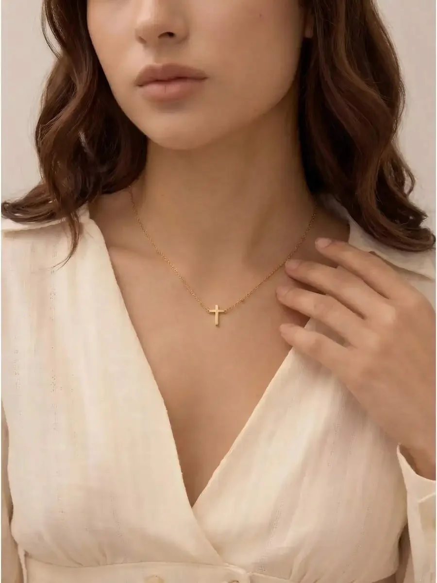 Minimalist Cross Pendant Necklace For Women Stainless Steel Daily Wear Jewelry
Minimalist Cross Pendant Necklace For Women Stainless Steel Daily Wear Jewelry