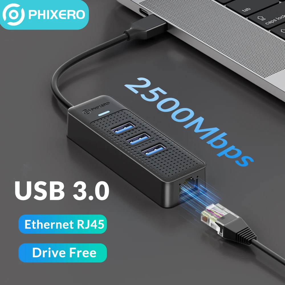 【VIP022】Концентратор PHIXERO USB 3,0 2500 Мбит/с Ethernet с разветвителем USB RJ45, многопортовый адаптер данных, расширитель для портативных компьютеров, аксессуары для ПК
【VIP022】Концентратор PHIXERO USB 3,0 2500 Мбит/с Ethernet с разветвителем USB RJ45, многопортовый адаптер данных, расширитель для портативных компьютеров, аксессуары для ПК