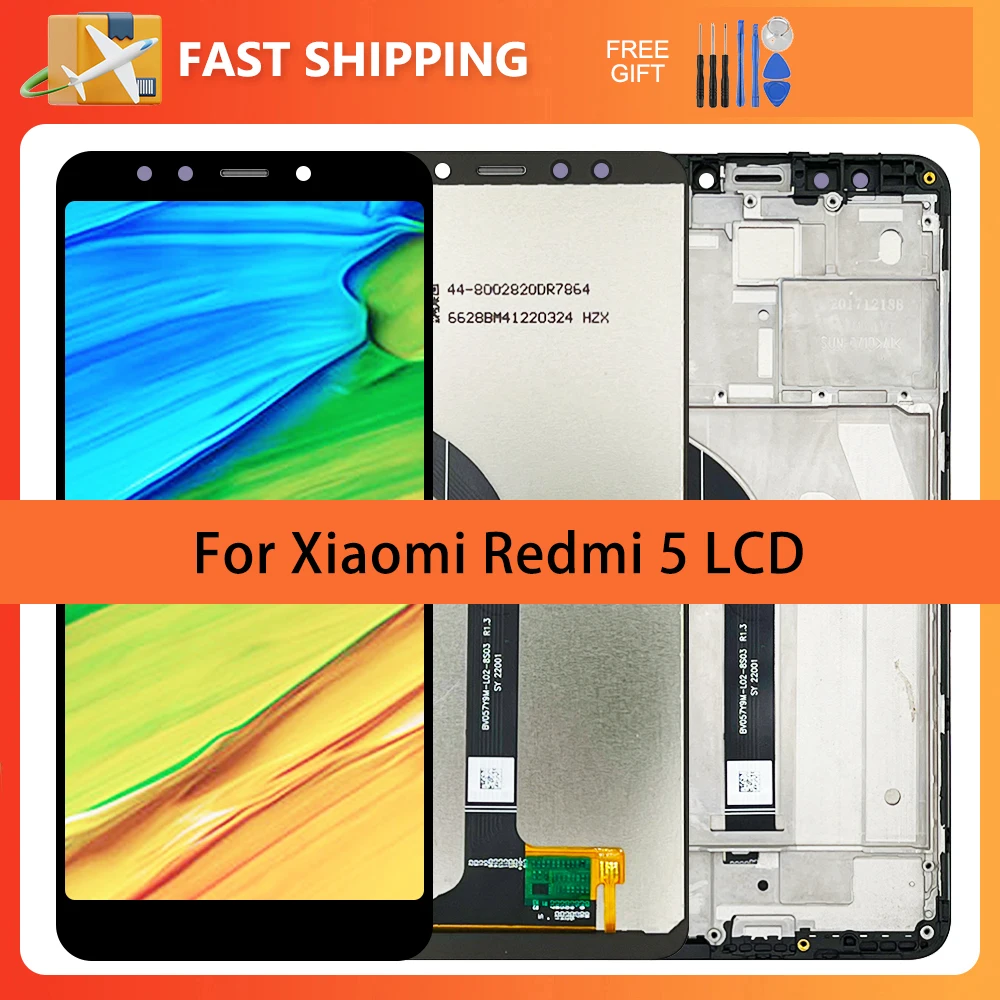 ЖК-дисплей 5,7 дюйма для Xiaomi Redmi 5 с сенсорным экраном и дигитайзером в сборе с рамкой для MDG1 MDI1, сменный экран
ЖК-дисплей 5,7 дюйма для Xiaomi Redmi 5 с сенсорным экраном и дигитайзером в сборе с рамкой для MDG1 MDI1, сменный экран