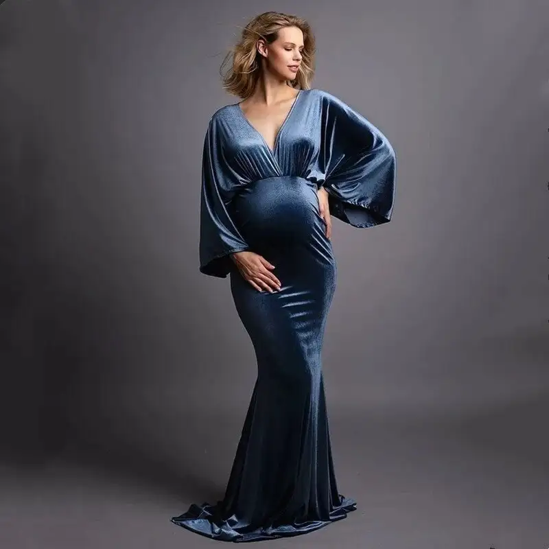 Mermaid Maternity Photoshoot Long Dress V-neck Bohemian Maternity Photography Body-con Dress Velvet Plus Size Clothing
Mermaid Maternity Photoshoot Long Dress V-neck Bohemian Maternity Photography Body-con Dress Velvet Plus Size Clothing