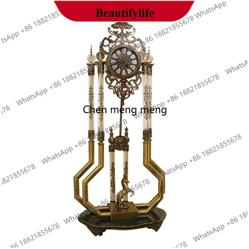 d178 Living room postmodern floor-to-ceiling large clock, high-end villa copper imported movement, atmospheric vertical copper
d178 Living room postmodern floor-to-ceiling large clock, high-end villa copper imported movement, atmospheric vertical copper