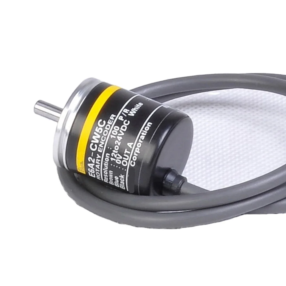 Оригинальный инкрементный поворотный энкодер с твердым валом E6A2-CW5C NPN, выход 12-24 В постоянного тока, 100ppr
Оригинальный инкрементный поворотный энкодер с твердым валом E6A2-CW5C NPN, выход 12-24 В постоянного тока, 100ppr